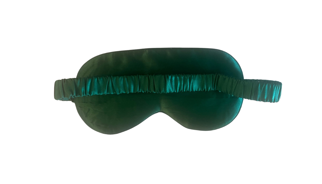 Silk Sleep Mask Dark Green - Sleep Masks - Forster's Finery Fine Silk Products