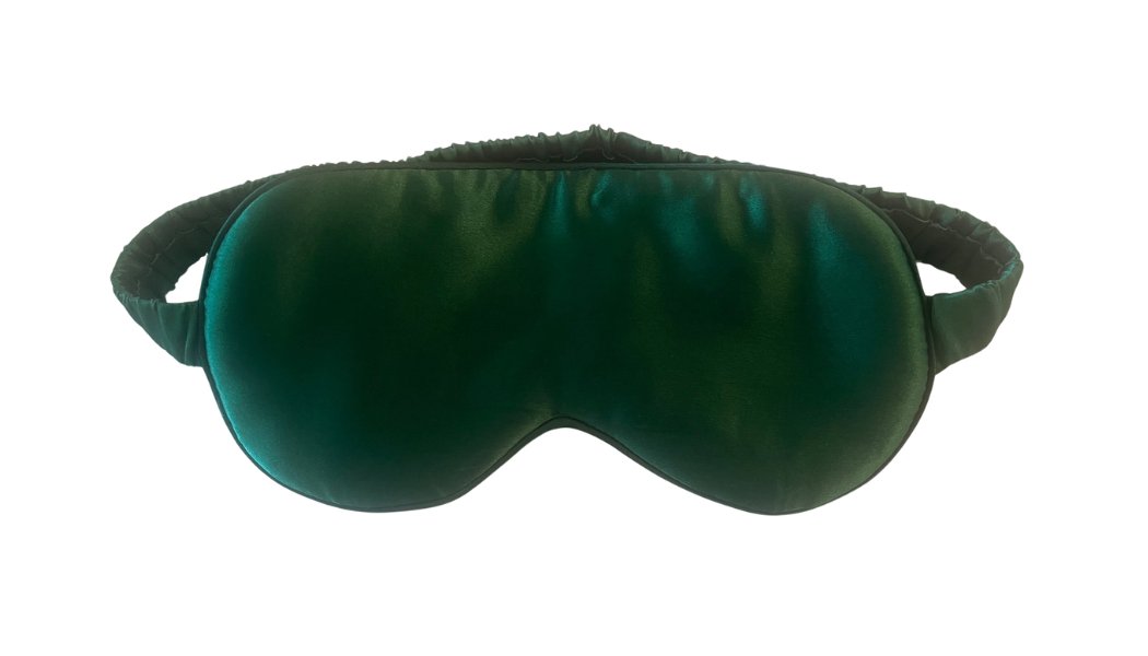 Silk Sleep Mask Dark Green - Sleep Masks - Forster's Finery Fine Silk Products