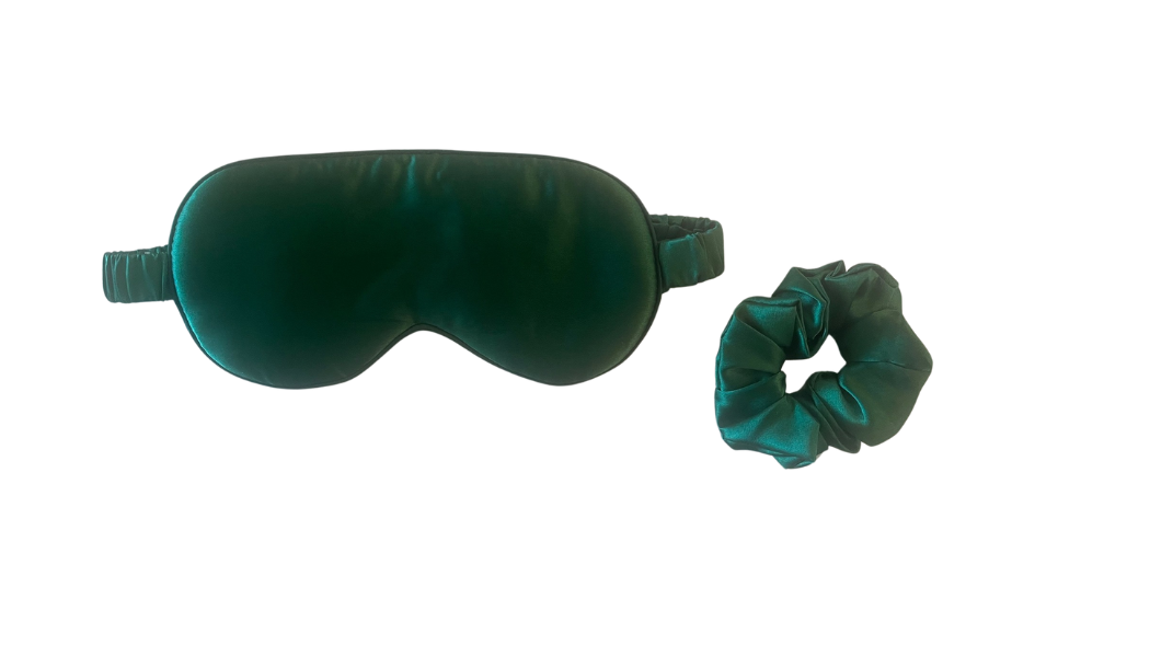 Silk Sleep Mask Dark Green - Sleep Masks - Forster's Finery Fine Silk Products