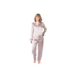 Women's Mulberry Silk Pajama Set Taupe - Silk Pajama - Forster's Finery Fine Silk Products