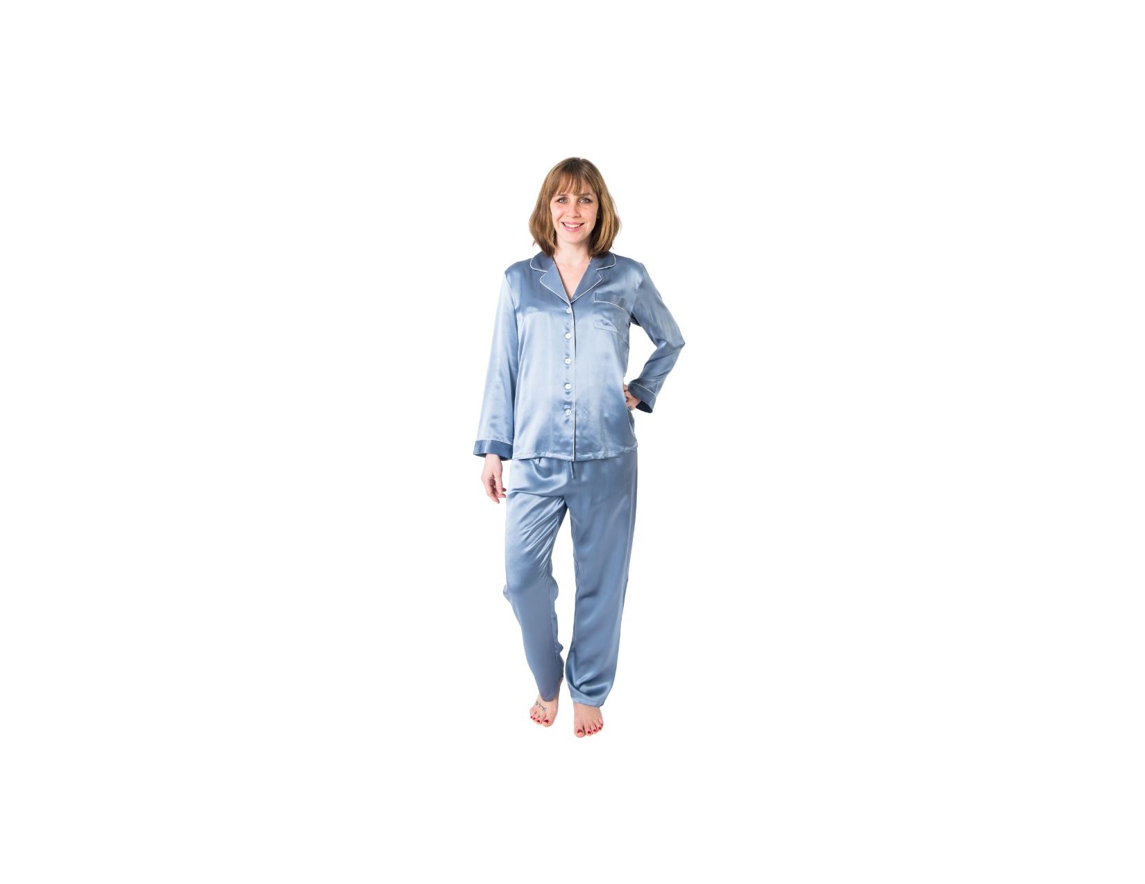 Women's Mulberry Silk Pajama Set Twilight - Silk Pajama - Forster's Finery Fine Silk Products