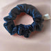  Navy Blue Silk Hair Scrunchie - Navy Blue Silk Hair Scrunchie -  -  - Luxurious Fine Silk by Forsters Finery