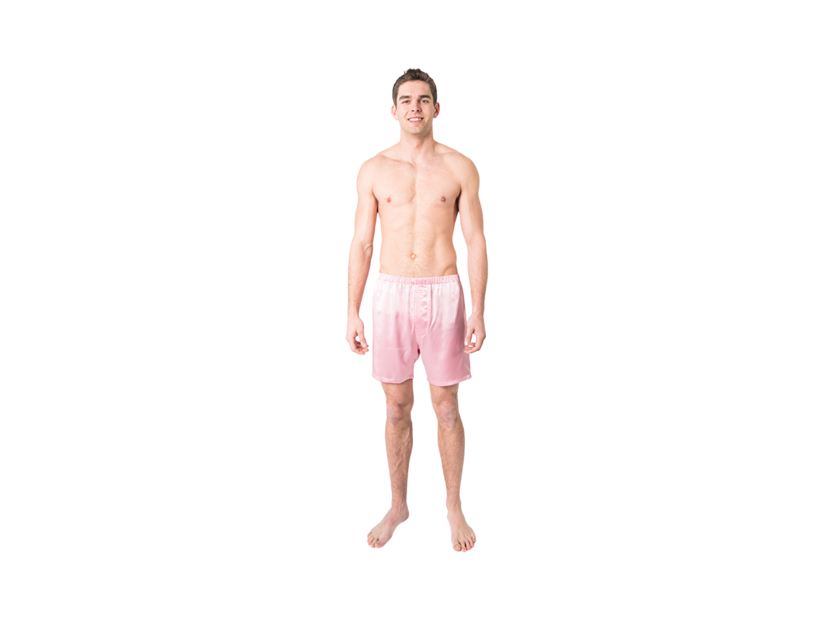 Men's Pink Mulberry Silk Boxer Short with button bly -  Silk Boxer Shorts - Forster's Finery Fine Silk Products