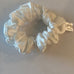 White Silk Hair Scrunchie -  Silk Scrunchy - Forster's Finery Fine Silk Products