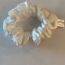 White Silk Hair Scrunchie -  Silk Scrunchy - Forster's Finery Fine Silk Products