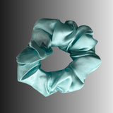 Silk Hair Scrunchie Aqua