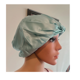 Aqua Square Silk Night Cap/Bonnet -  Silk Night Cap - Forster's Finery Fine Silk Products