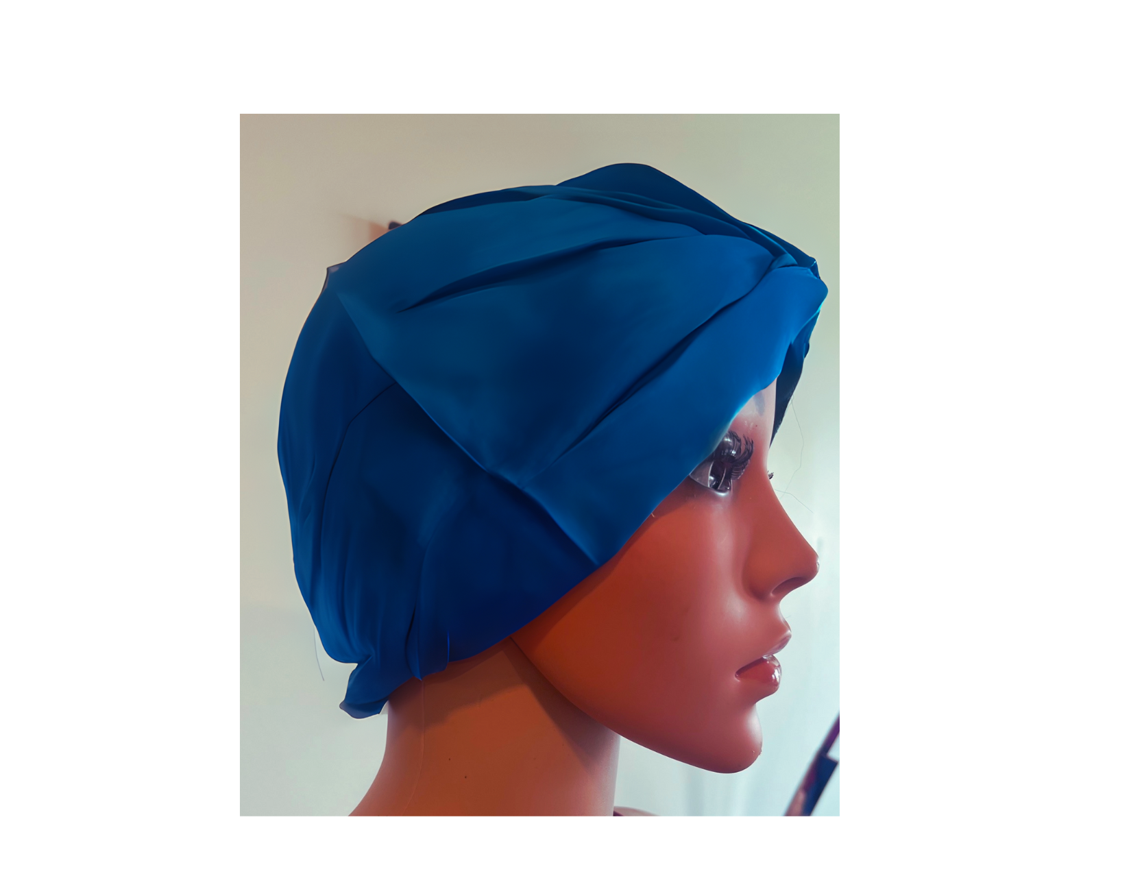 Azure Square Silk Night Cap/Bonnet -  Silk Night Cap - Forster's Finery Fine Silk Products