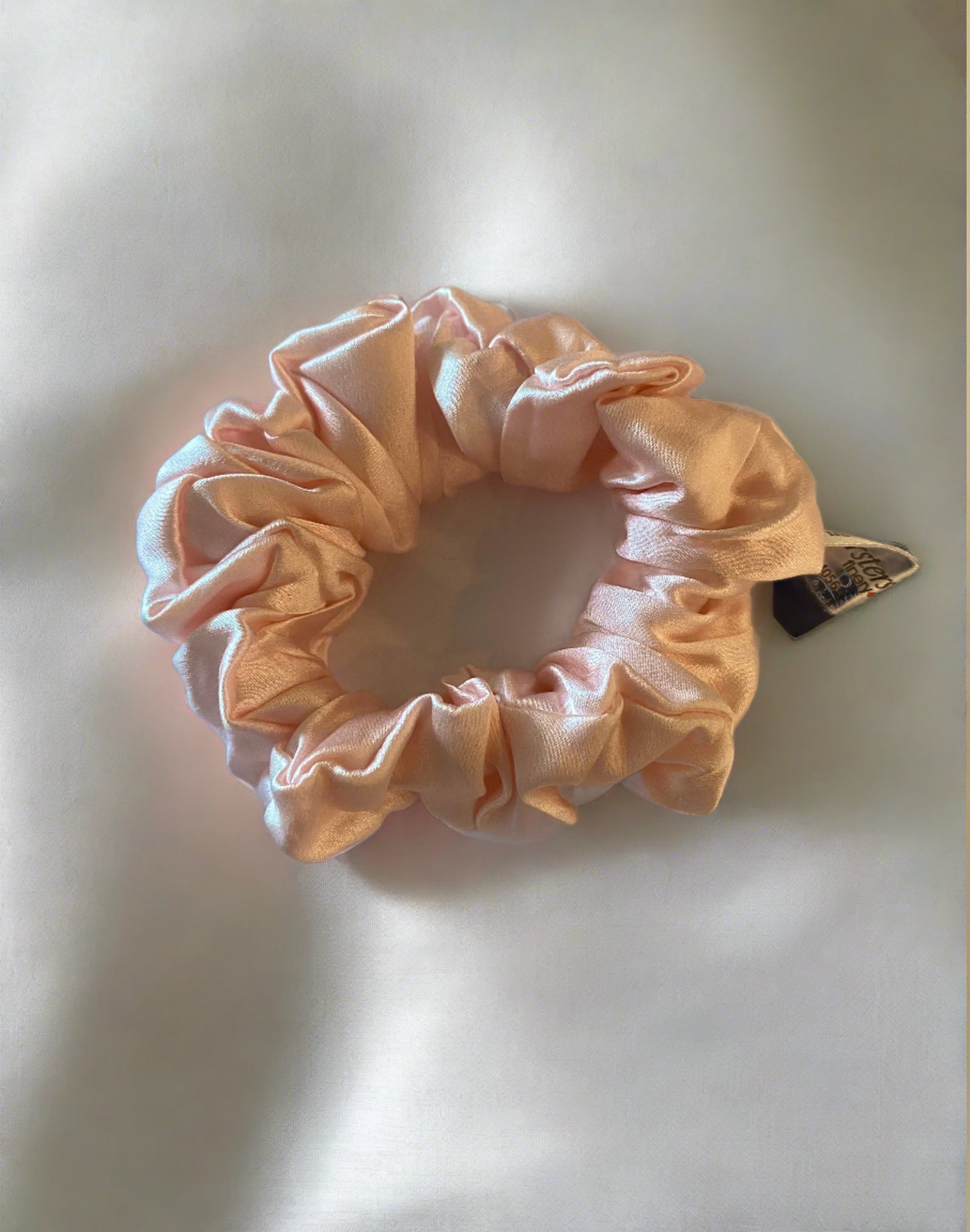 Pink Silk Hair Scrunchie - Pink Silk Hair Scrunchie -  -  - Luxurious Fine Silk by Forsters Finery