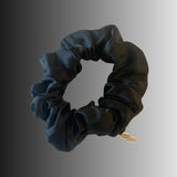 Silk Hair Scrunchie Black