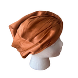 Silk Night Cap/Bonnet (Twisted Design) Copper -  Silk Night Cap - Forster's Finery Fine Silk Products