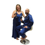 Men's Navy Blue Mulberry Silk Pajama Set -  Silk Pajamas - Forster's Finery Fine Silk Products