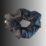 Silk Hair Scrunchie Dk Grey
