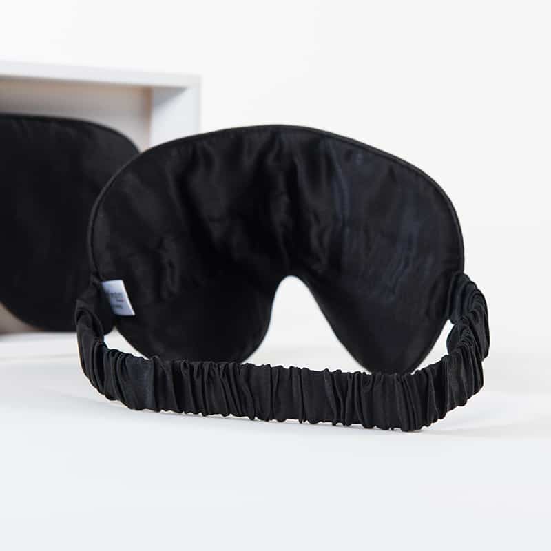  Black Pure Silk Sleep Mask - Black Pure Silk Sleep Mask -  -  - Luxurious Fine Silk by Forsters Finery