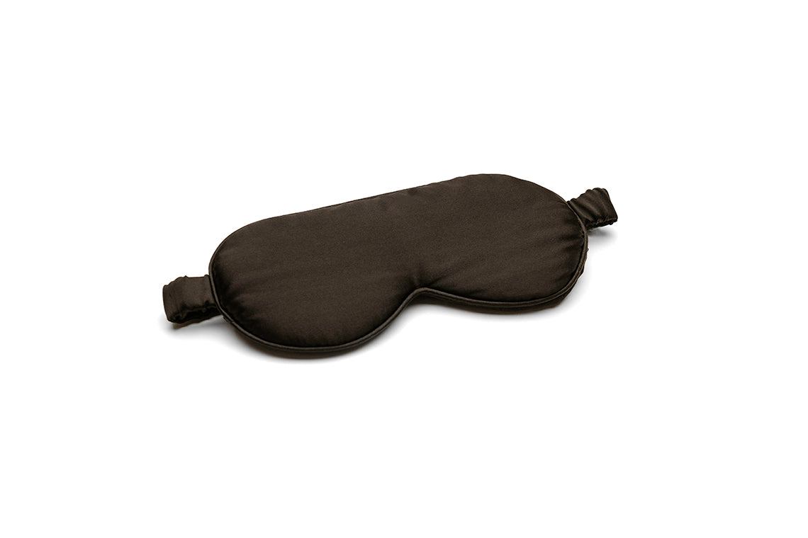  Black Pure Silk Eye Mask - Black Pure Silk Eye Mask -  -  - fine silk products by Forsters Finery