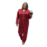 Women's Red Pajama Set - Women's Red Pajama Set -  -  - fine silk products by Forsters Finery