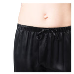 Women's Mulberry Silk Pajama Set Black -  Womens Silk Pajama - Forster's Finery Fine Silk Products