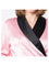 Women's Mulberry Silk Robe Pink with Black Collar -  Silk Robes - Forster's Finery Fine Silk Products