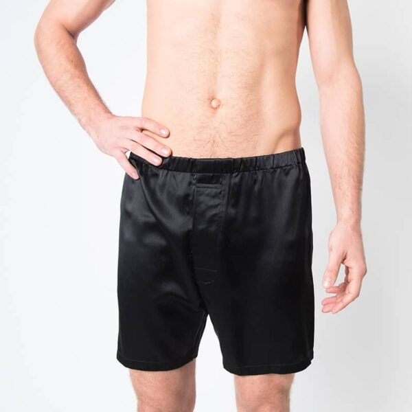  Men's Black Boxer Shorts - 4X -  -  - fine silk products by Forsters Finery