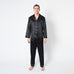  Men's Black Pajama Set - 3X - FF-Menspajama-3X-Black -  - Luxurious Fine Silk by Forsters Finery