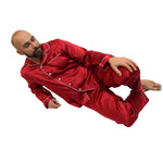  Men's Red Pajama Set - Men's Red Pajama Set -  -  - Luxurious Fine Silk by Forsters Finery