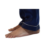 Men's Mulberry Silk Pajama Set Navy Blue -  Silk Pajamas - Forster's Finery Fine Silk Products