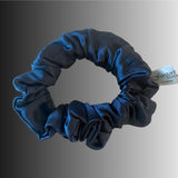 Silk Hair Scrunchie Navy Blue
