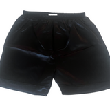 Men's Black Mulberry Silk Boxer Short with faux fly -  Silk Boxer Shorts - Forster's Finery Fine Silk Products