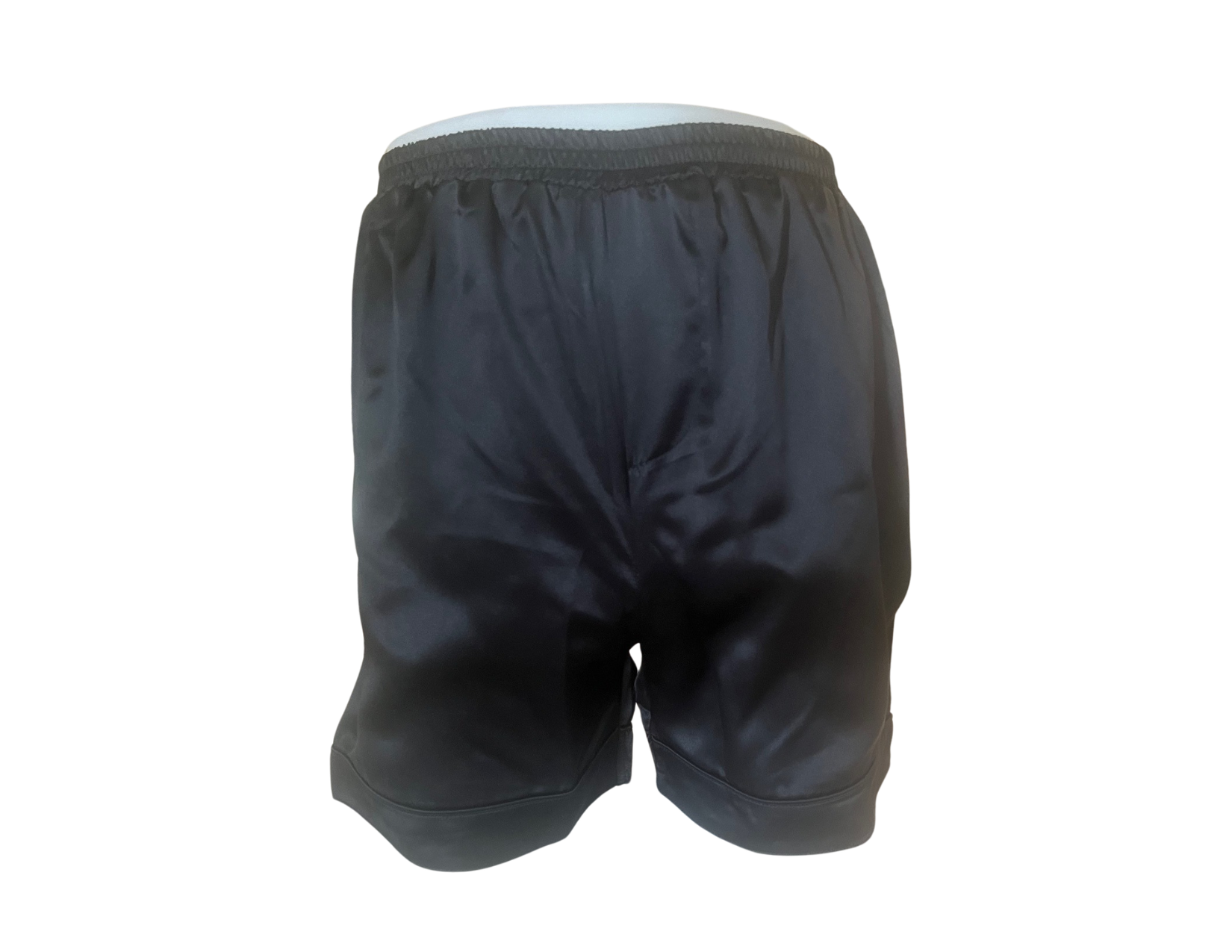 Men's Mulberry Silk Boxer Short with faux fly Black -  Silk Boxer Shorts - Forster's Finery Fine Silk Products
