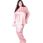 Women's Plus Size Pink Mulberry Silk Pajama Set -  Silk Pajama - Forster's Finery Fine Silk Products