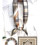  Forsters Finery Silk Scarves. 27x27 inches Square - Parksville Plaid-413-1 - FF-Silkscarf-413-1 -  - Luxurious Fine Silk by Forsters Finery