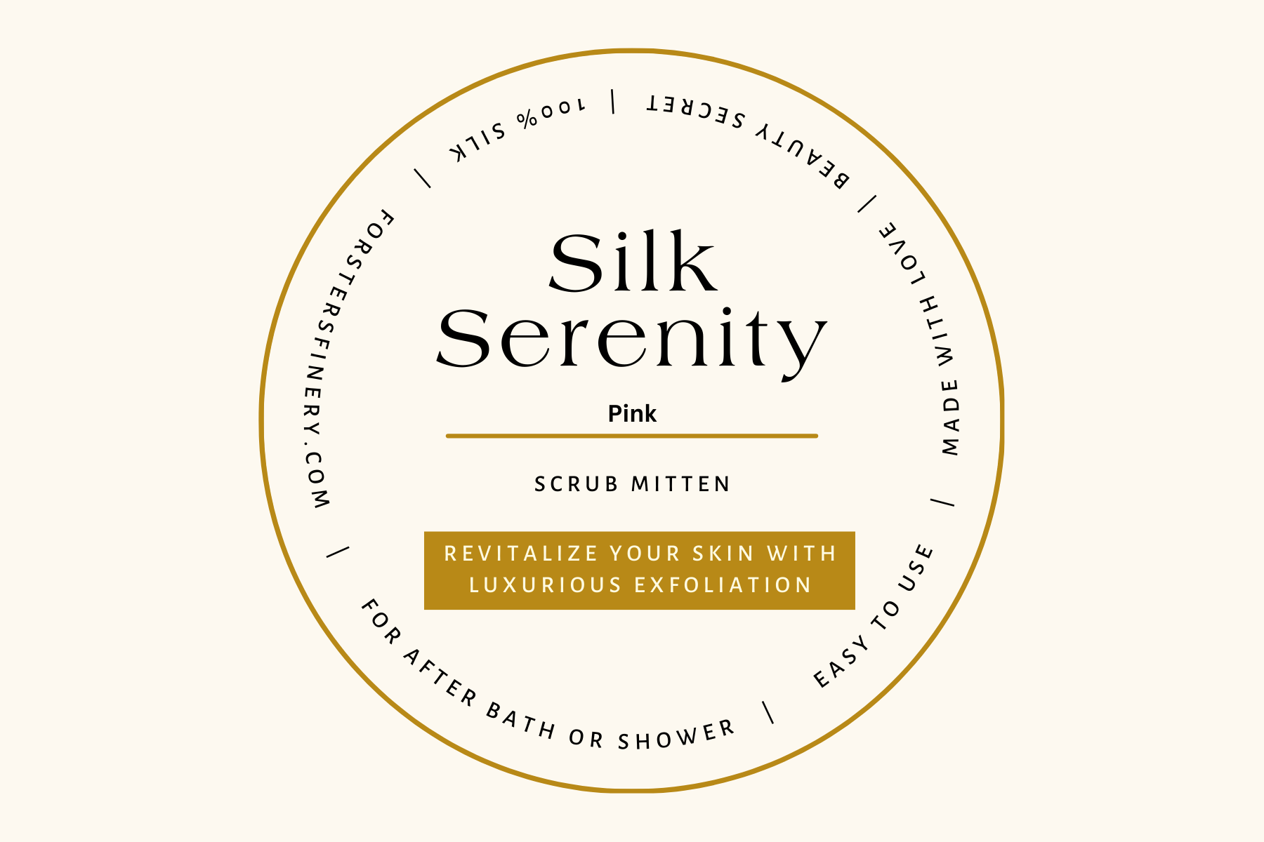 Silk Serenity Scrub Mitten -  Silk Exfoliating Mitt - Forster's Finery Fine Silk Products