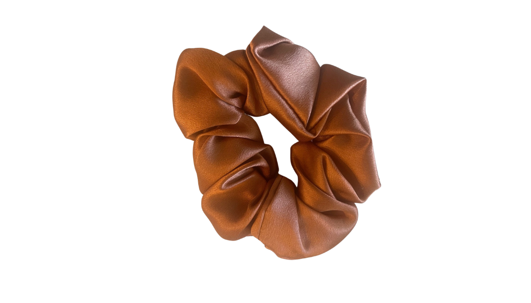 Copper Silk Hair Scrunchie -  Silk Scrunchy - Forster's Finery Fine Silk Products