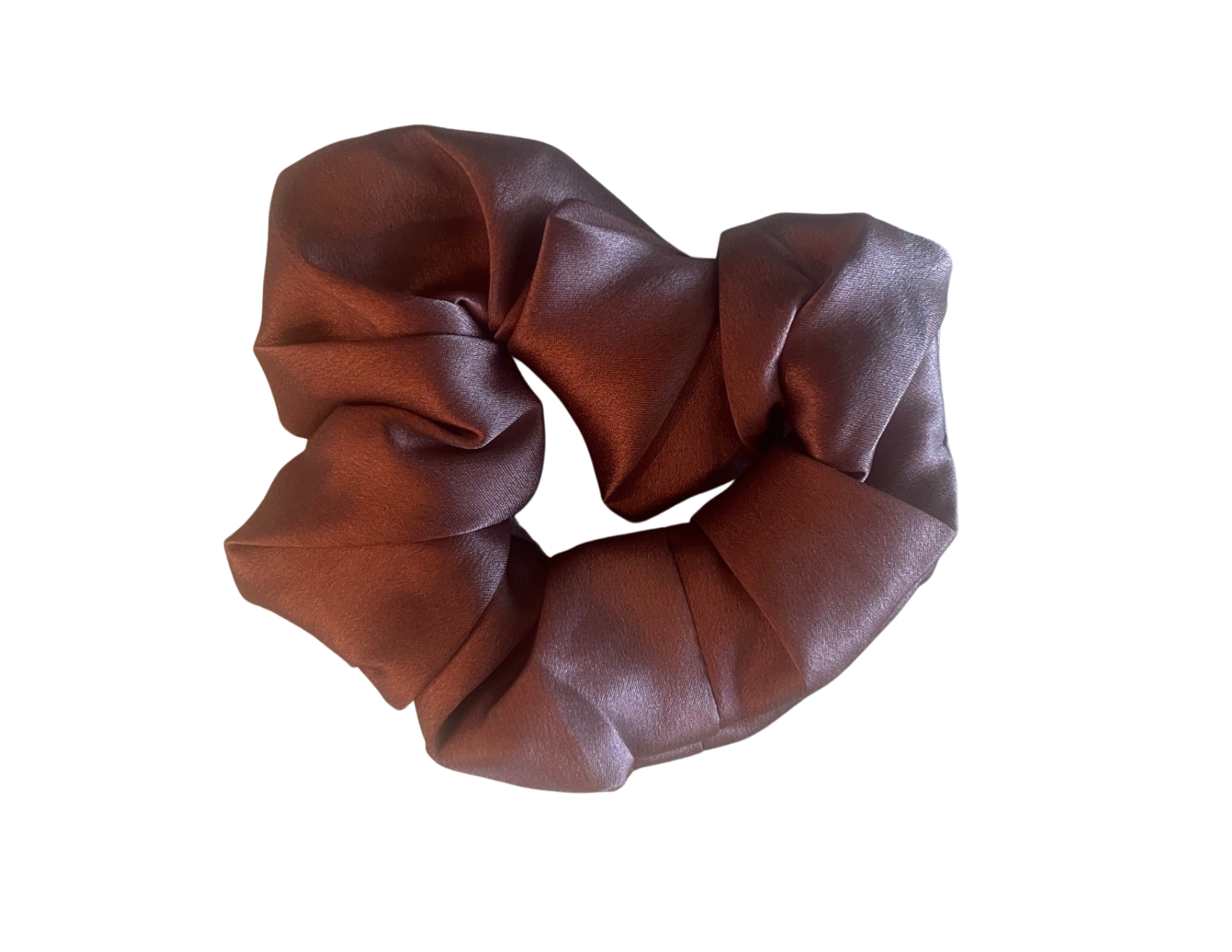 Coffee Silk Hair Scrunchie -  Silk Scrunchy - Forster's Finery Fine Silk Products