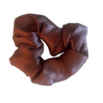 Coffee Silk Hair Scrunchie -  Silk Scrunchy - Forster's Finery Fine Silk Products