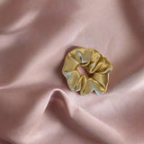  Gold Silk Hair Scrunchie - Gold Silk Hair Scrunchie -  -  - Luxurious Fine Silk by Forsters Finery