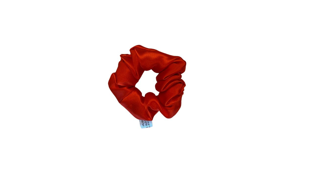  Red Silk Hair Scrunchie - Red - FF-Scrunchie-OS-Red -  - Luxurious Fine Silk by Forsters Finery