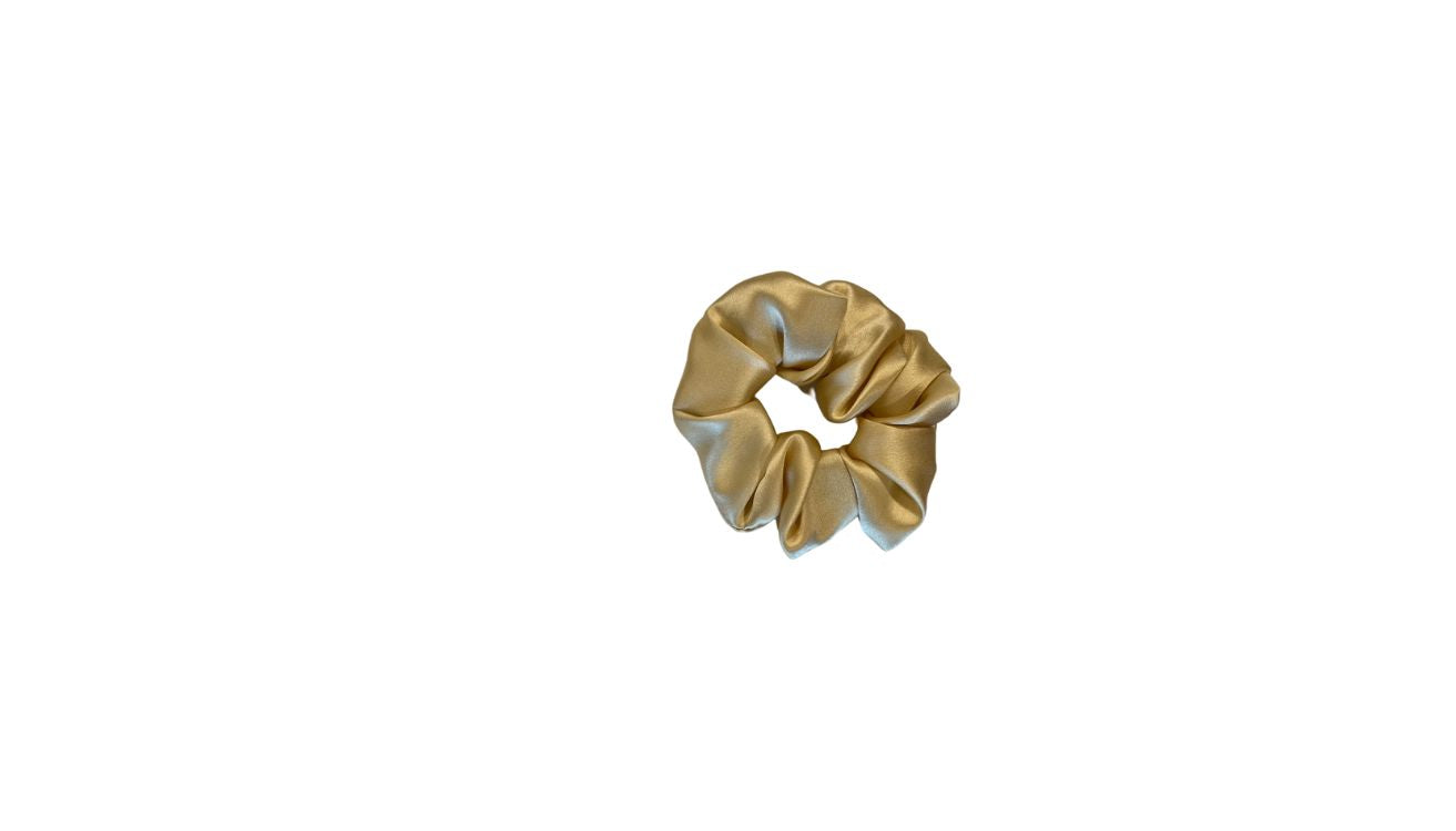 Silk Hair Scrunchie Gold -  Silk Scrunchy - Forster's Finery Fine Silk Products