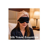 Silk Sleep Mask Black -  Sleep Masks - Forster's Finery Fine Silk Products