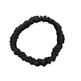Black Skinny Silk Scrunchies -  Silk Scrunchy - Forster's Finery Fine Silk Products