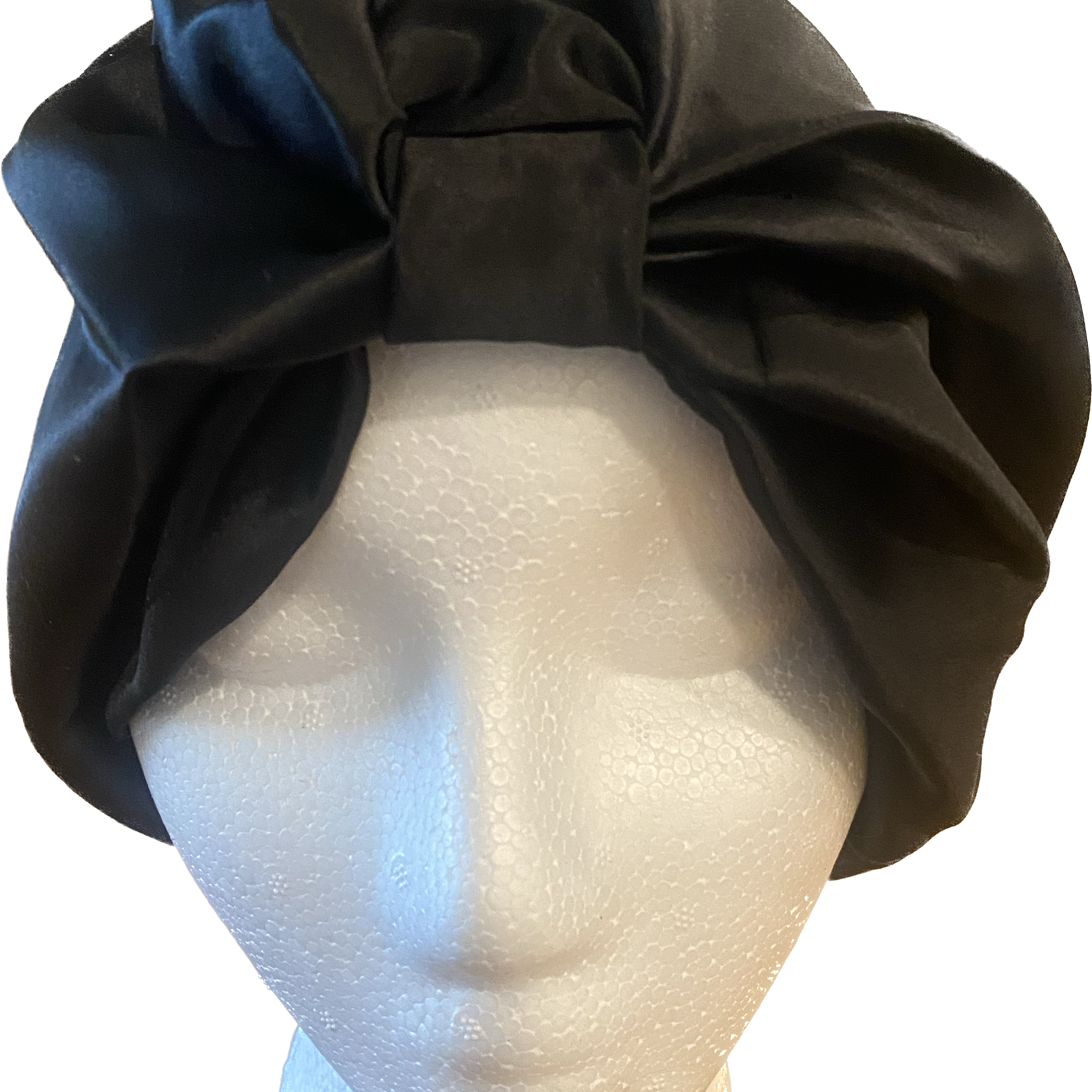  Black Square Silk Night Cap/Bonnet - Black Square Silk Night Cap/Bonnet -  -  - fine silk products by Forsters Finery
