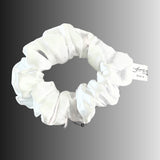 Silk Hair Scrunchie White