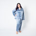  Women's Plus Size Twilight Pajama Set - 24-26 - FF-Womenspluspajama-24-26-Twilightblue -  - Luxurious Fine Silk by Forsters Finery