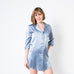  Women's Twilight Blue Nightshirt - 3X - FF-WomensNightshirt-3X-Twilightblue -  - Luxurious Fine Silk by Forsters Finery