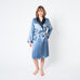  Women's Twilight Robe with Black Collar - Plus Size -  -  - fine silk products by Forsters Finery