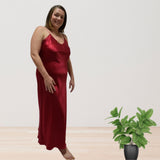 Women's Mulberry Silk Nightgown Red