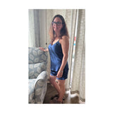 Women's Mulberry Silk Camisole and Boxer Pajama Set Navy Blue -  Silk Pajama - Forster's Finery Fine Silk Products