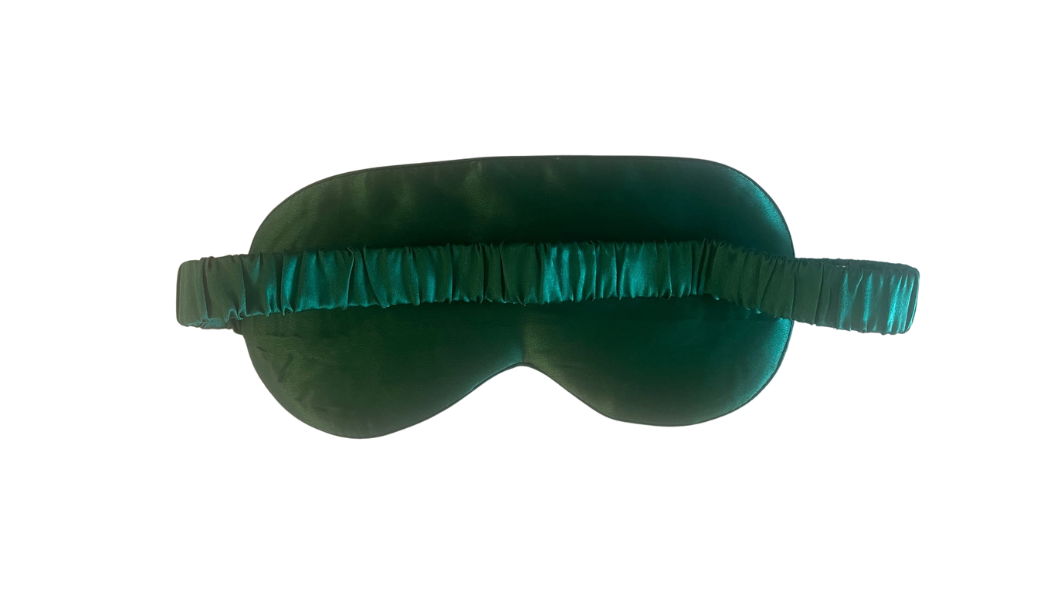 Dark Green Pure Silk Sleep Mask -  Sleep Masks - Forster's Finery Fine Silk Products