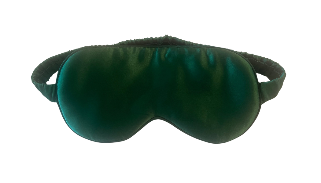 Dark Green Pure Silk Sleep Mask -  Sleep Masks - Forster's Finery Fine Silk Products